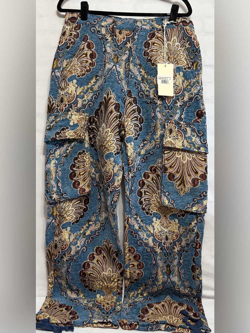 MMML Ultra Baggy Jacquard Floral Cargo Pants
